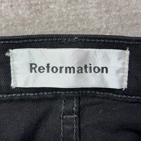 Reformation Black High Rise Flare Jeans Women's Size 26 - Picture 5 of 7